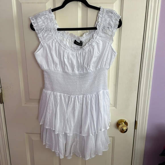 White Fox White Romper - Picture 1 of 2